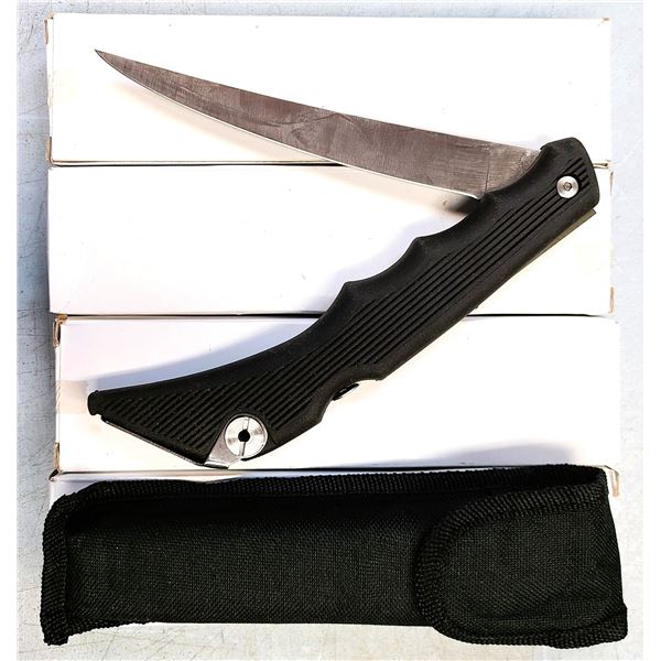 Fillet Knives Folding 6 inch Blade - Made in Taiwan - Lot of 5 NEW Knives