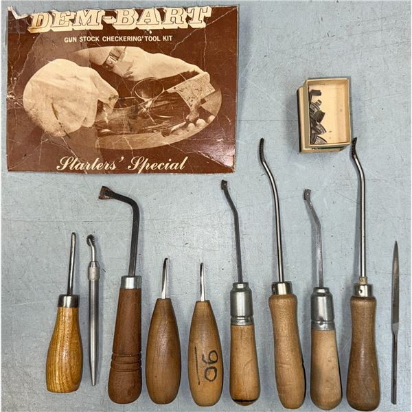 Dem Bart Gun Stock Checkering Tool Kit as Shown