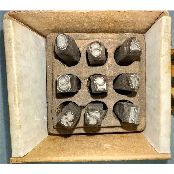 Steel Punch Stamp Die Set Metal Steel Tool 6mm Numbers 0-9