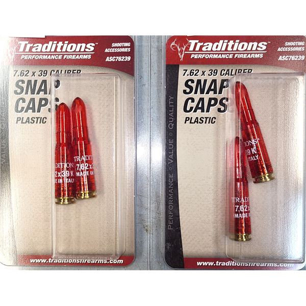 7.62 x 39 Snap Caps SKS Dummy Rounds x 4 - NEW