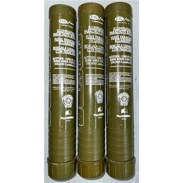 Rocket Parachute Flares CIL Orion x 3 - Burn White Expired 2008