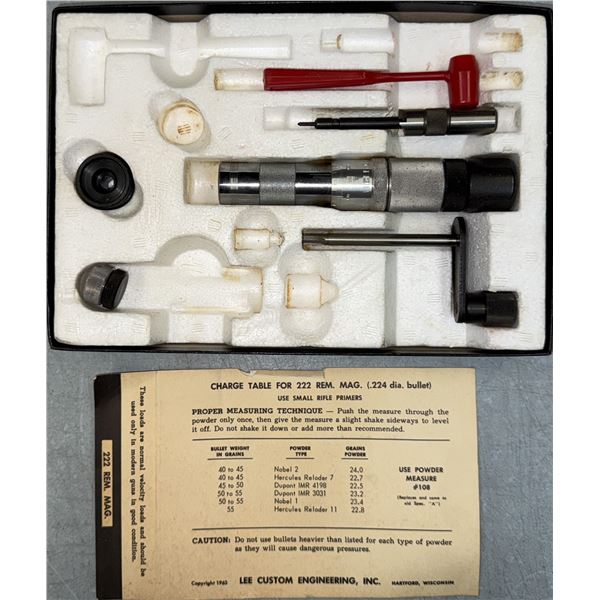 Lee Loader 222 Rem as Shown