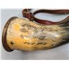 Image 4 : Large Horn Powder Horn - Engraved - 11 inches long