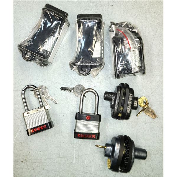 Gun Locks - Lot of 7 Locks as Shown