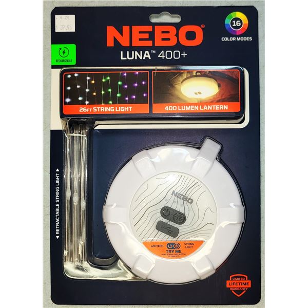 Nebo Luna 400+ String Lights + Lantern - NEW