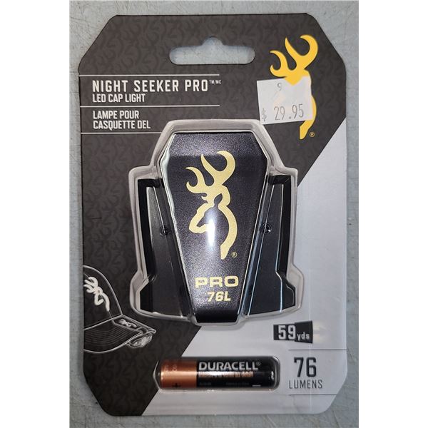 Browning Night Seeker Pro - Hat Brim Flashlight - NEW