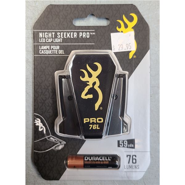 Browning Night Seeker Pro - Hat Brim Flashlight - NEW