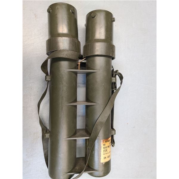 Mortar Case 81 mm 2 Bomb British Military Carry Case 1979