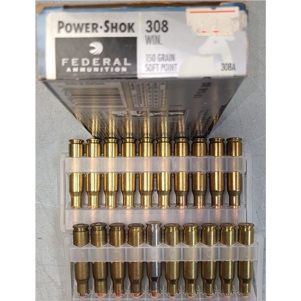 308 Win Federal Power Shok 150 gr Soft Point - 20 rds