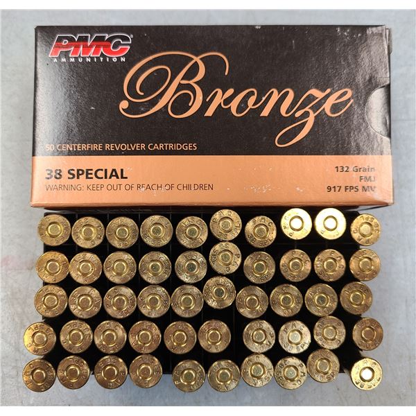38 Special PMC Bronze 132 Gr FMJ - 50 rds