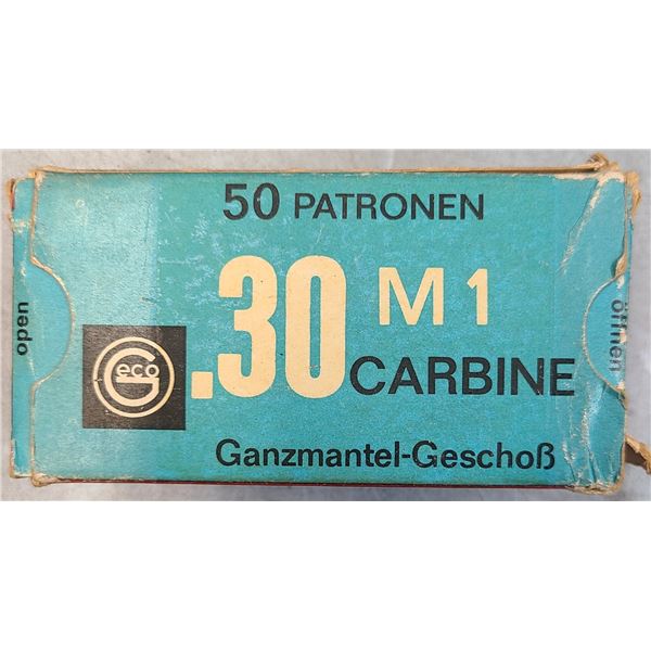 30 M1 Carbine Geco FMJ - 50 rds