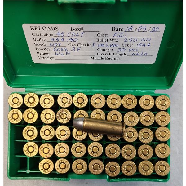 45 Colt AMC Black Powder 250 gr RELOAD - 47 rds