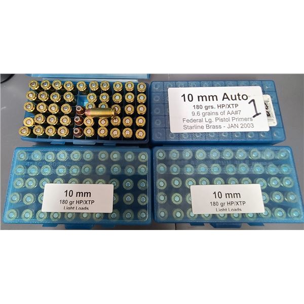 10 mm Auto 180 gr Hollow Point XTP RELOAD - 200 rds