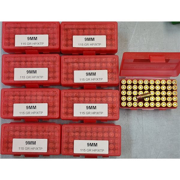 9 mm Luger 115 gr Hornady XTP Hollow Point - 250 rds RELOAD