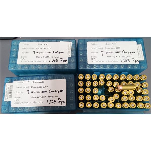 10 mm Auto 180 gr Hollow Point XTP RELOAD - 200 rds