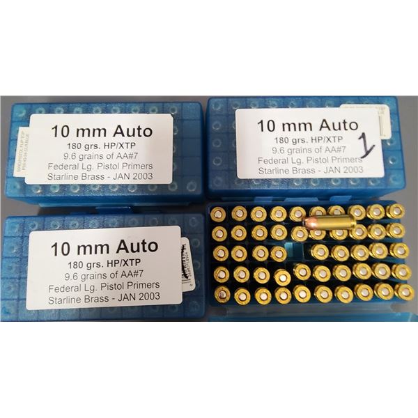 10 mm Auto 180 gr Hollow Point XTP RELOAD - 200 rds