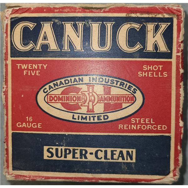 16 ga Vintage Canuck Shotgun Skells - 25 rds No 4 Paper Shell 2 3/4 inch