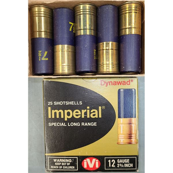 12 ga Vintage Imperial Shotgun Shells - 50 rds No 7 1/2