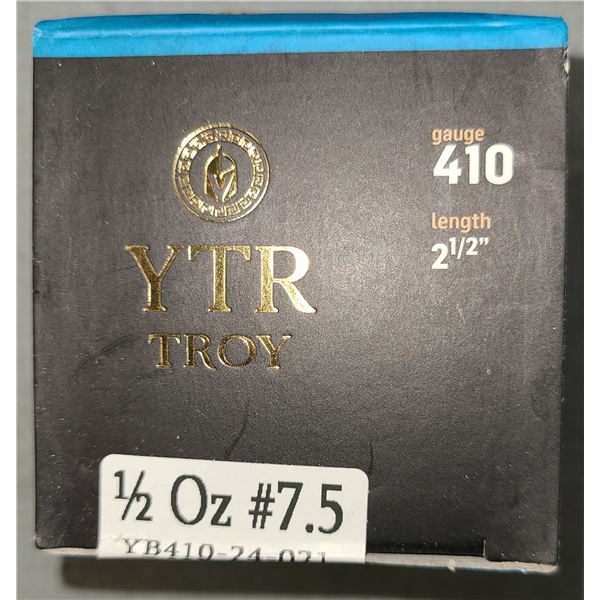 410 Ga Troy YTR No 7.5 Shotgun Shells 2 1/2 in x 25 rds