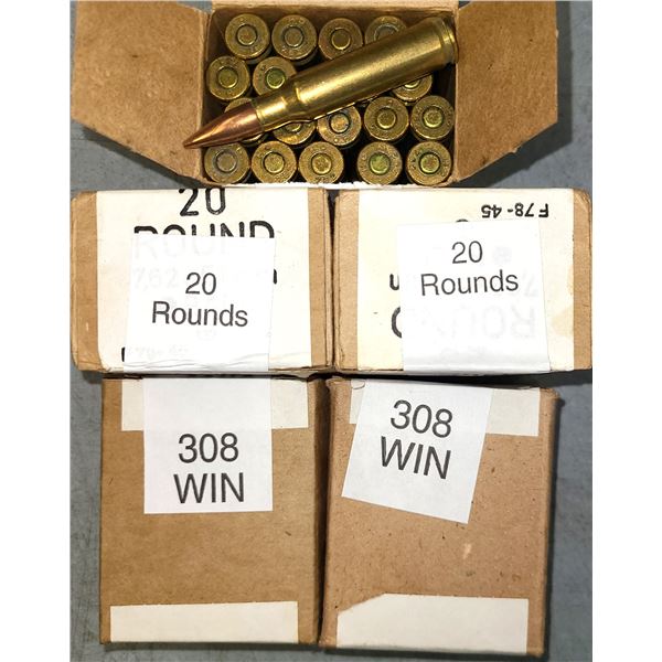 308 Win 7.62 x 51 Nato FMJ Surplus 100 Rounds