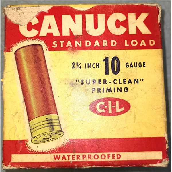 10 ga Shotgun Shells Canuck 2 3/4 inch No 4 Shot - 25 rds