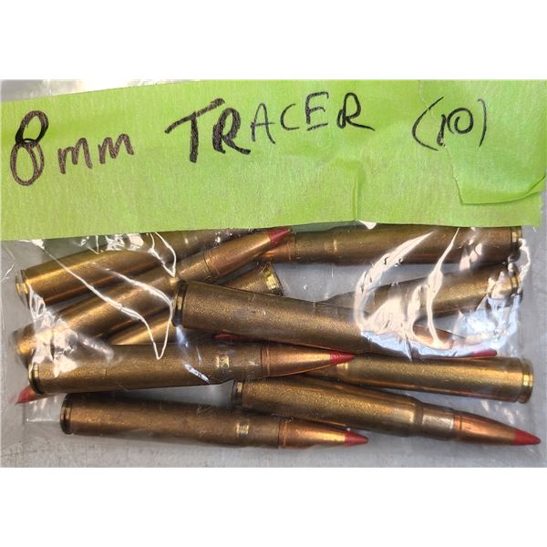 8 mm TRACER Military Ammunition - 10 rds