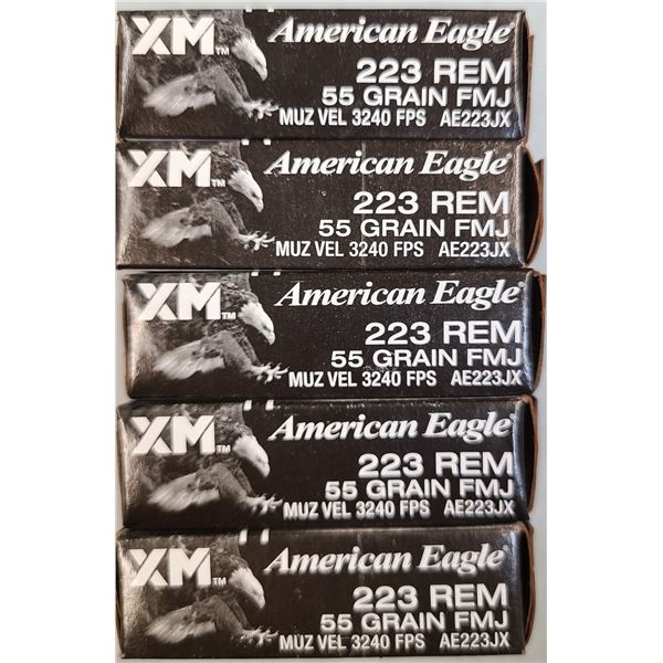 223 Rem American Eagle 55 gr FMJ - 100 rds