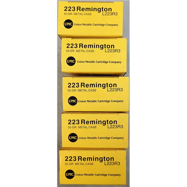 223 Rem UMC 55 gr FMJ Metal Case - 100 rds