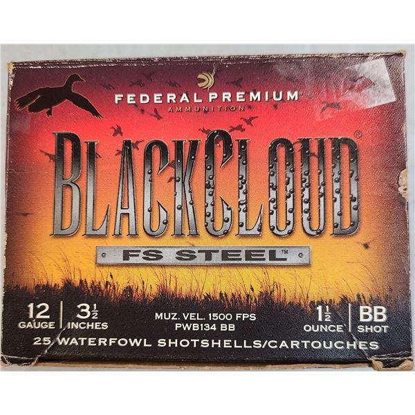 12 ga Black Cloud Federal BB Shot 3 1/2 inch Shells - 25 rds