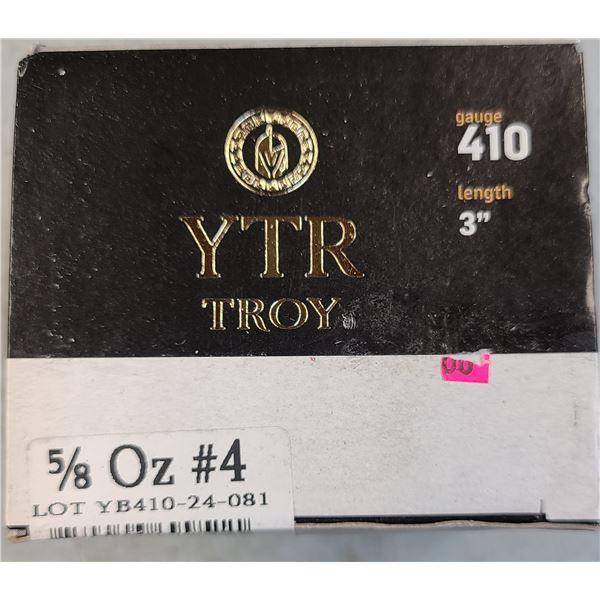 410 ga YTR Troy No 4 Shot Ammo - 25 rds 3 inch Shells