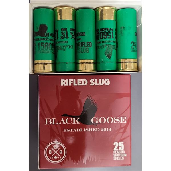 12 ga Rifled Slugs Black Goose 2 3/4 in Shells - 50 rds