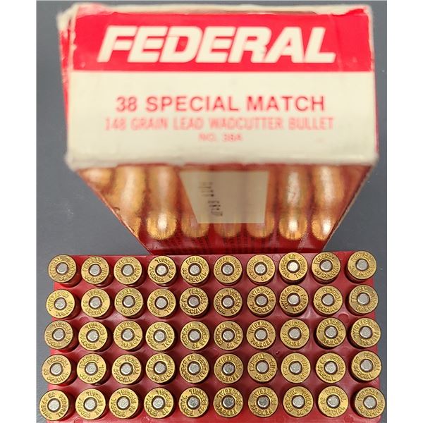 38 Special Match Federal 148 gr Wadcutter - 50 rds