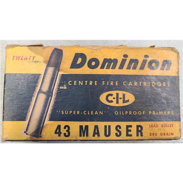 43 Mauser Dominion 385 gr - 10 rds + 5 rds Brass