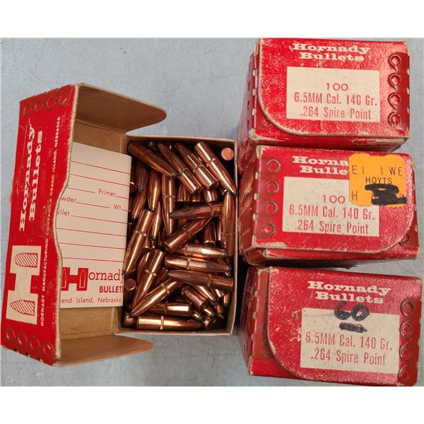 6.5 mm Hornady 140 gr Spire Point Bullets - 360 rds