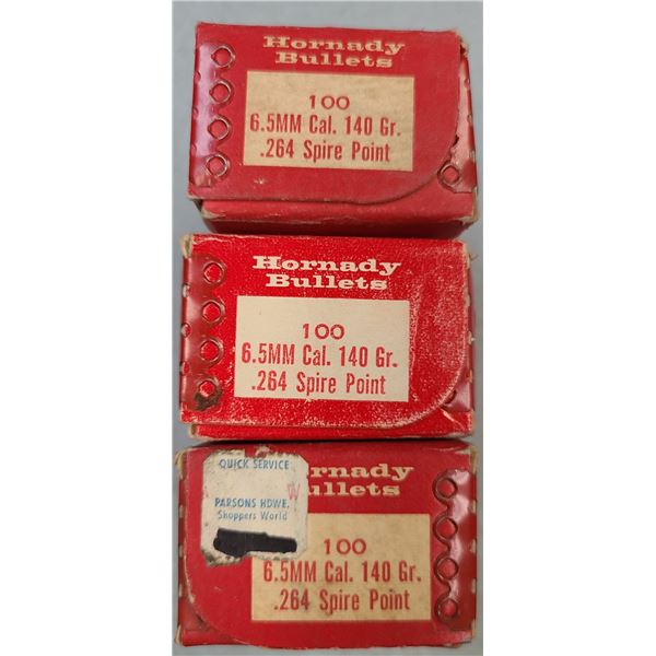 6.5 mm Hornady 140 gr Spire Point Bullets - 250 rds