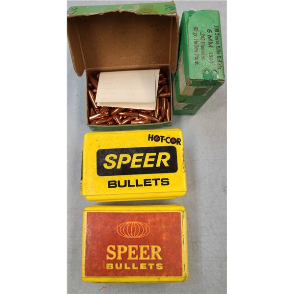 6.mm Sierra & Speer Bullets See List - 400 rds