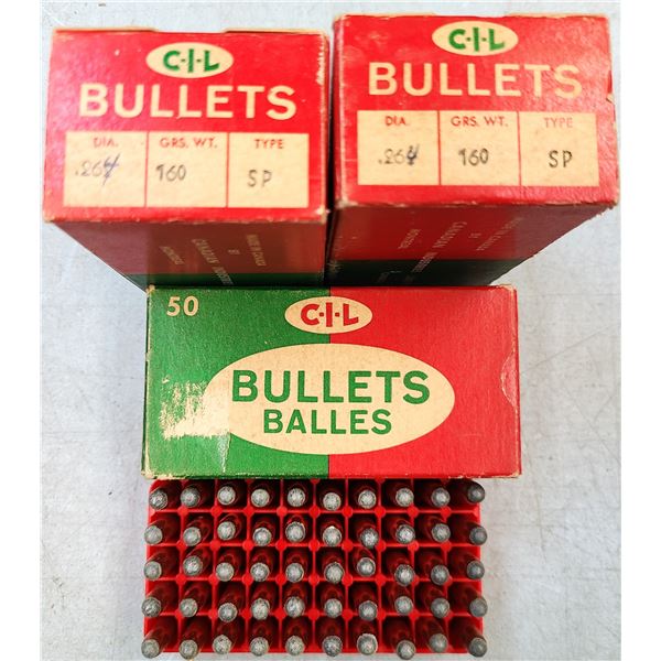 6.5 mm .264 CIL Bullets 160 gr Soft Point - 150 rds