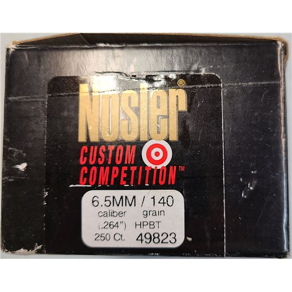 6.5 mm Nosler 140 gr Hollow Point Bullets - 250 rds