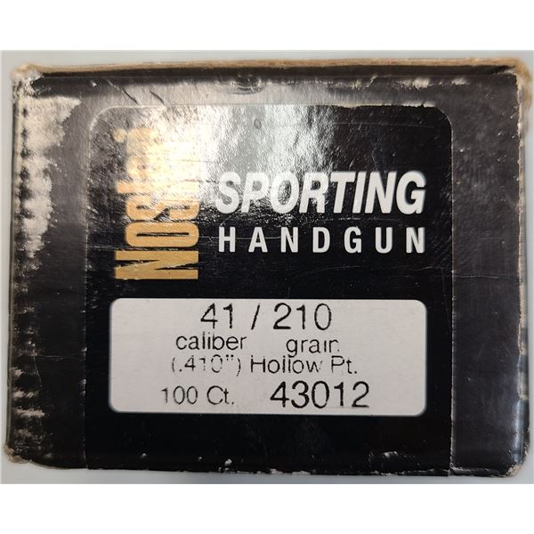41 Cal Nosler 210 gr Hollow Point Bullets - 100 rds