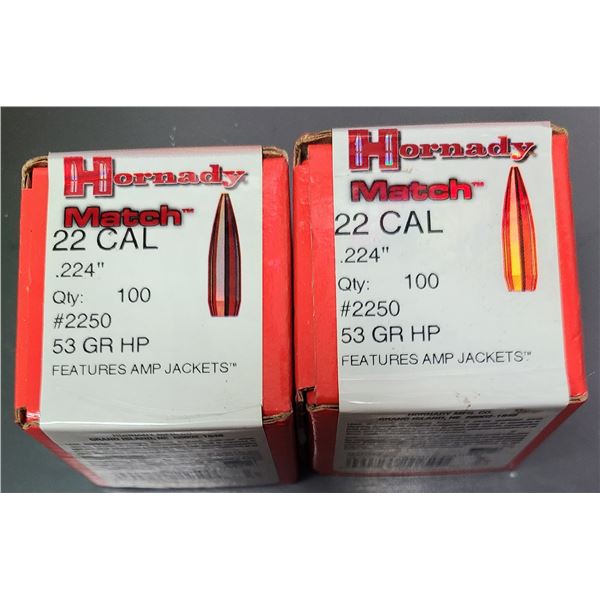 22 cal Hornady 53 gr Hollow Point - 200 rds