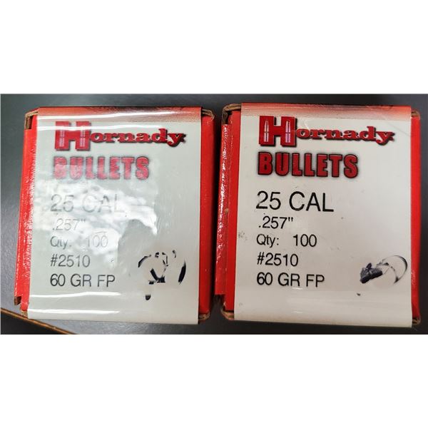 22 cal Hornady 60 gr Flat Point - 200 rds