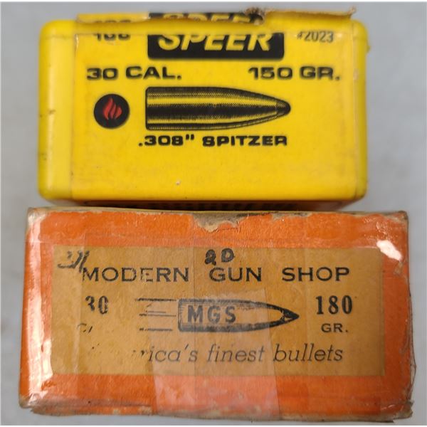 30 Cal Bullets Mixed lot - See List - +/- 140 rds