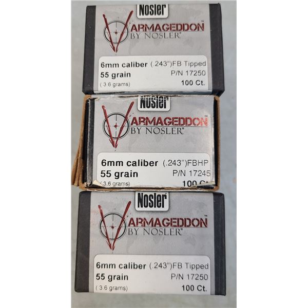 6 mm Nosler Armageddon FNHP 55 gr - +/- 300 rds