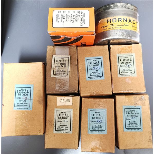 Gas Checks Mixed Lot - See List - +/- 9000 pc