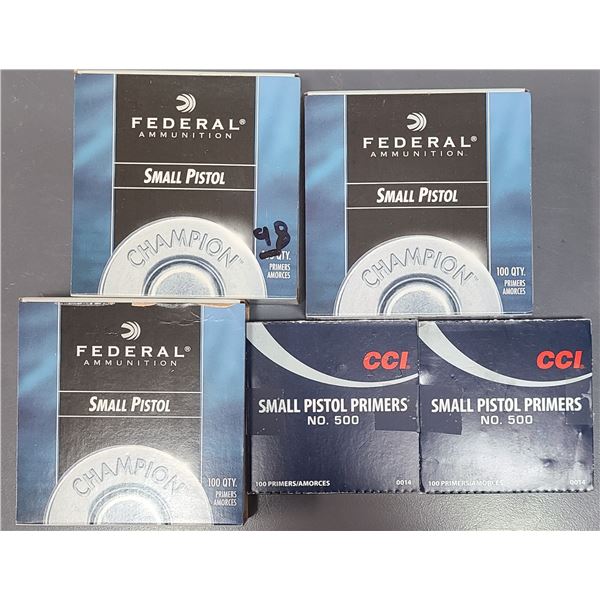 Small Rifle PRIMERS Federal x 298 rds - CCI x 200 rds
