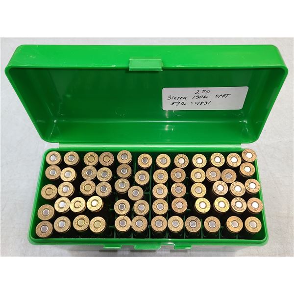 270 Win Sierra 130 gr Soft Point Baot Tail RELOADS - 60 rds