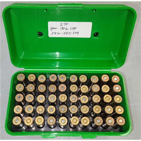 270 Win Speer 130 gr Soft Point Baot Tail RELOADS - 50 rds
