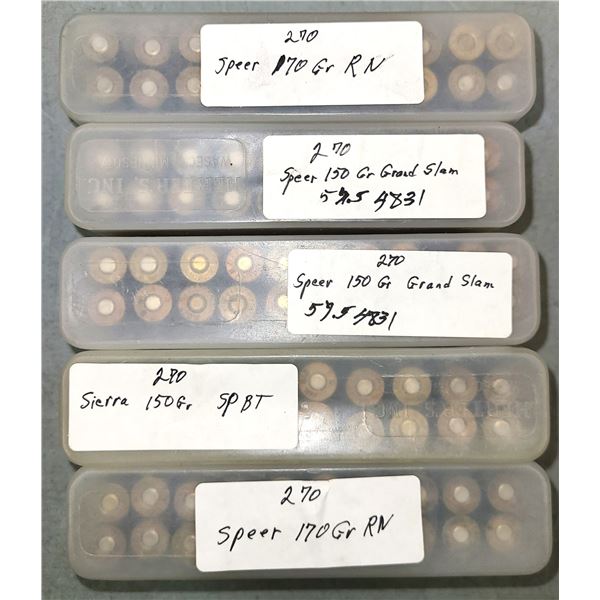 270 Win Mixed Lot RELOADS as Shown - 91 rds