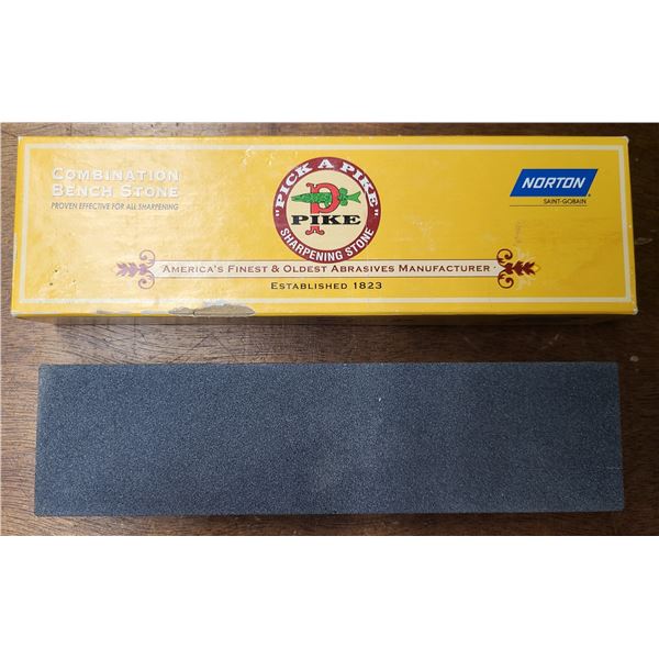 Sharpening Stone Norton Pick A Pike Combo 8.5 in Bench Stone NEW