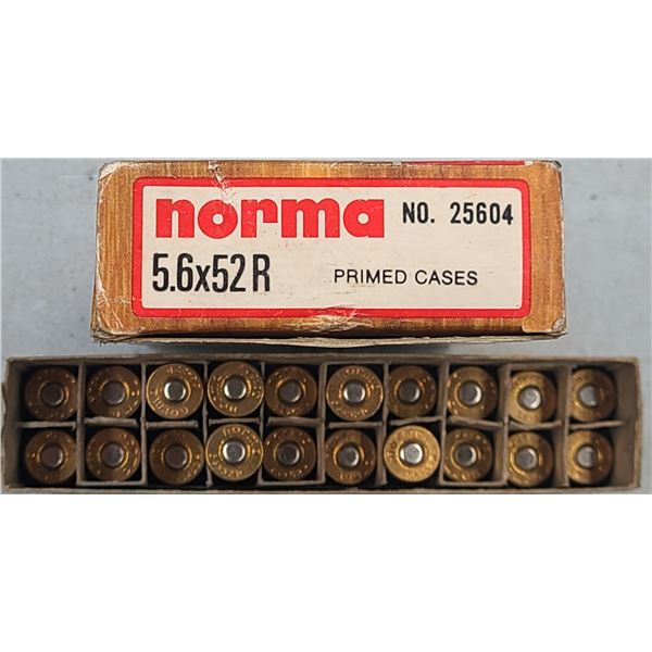 22 Savage High Power - 5.6 x 52R Norma Primed BRASS -20 rds
